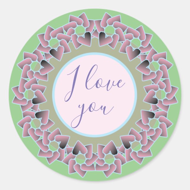 Comfortable and pretty  classic round sticker (Front)