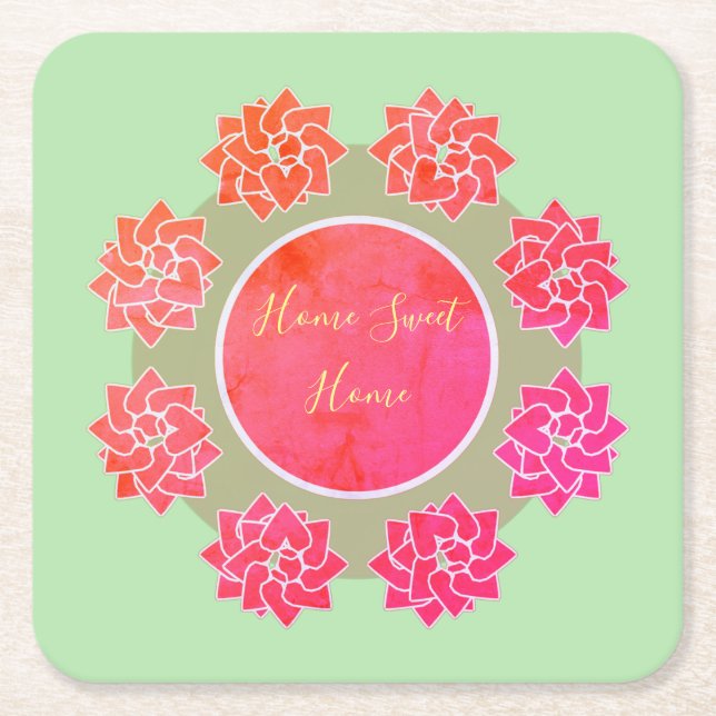 Comfortable and pretty  paper coaster (Front)
