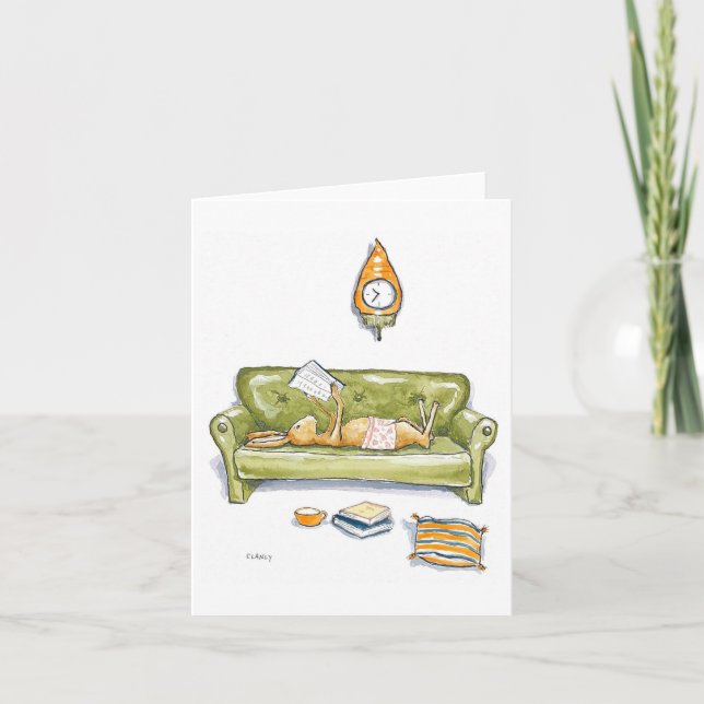 Comfortable Hare Card (Front)