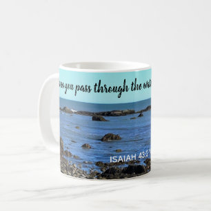 Comforting Bible Verse Photo of Atlantic Ocean Coffee Mug