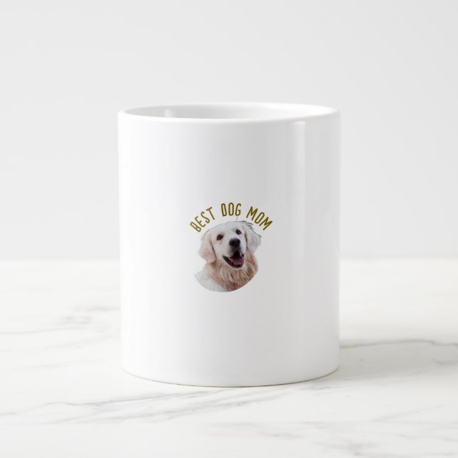 Comfy and Stylish Mug-Best Dog Mom  Large Coffee Mug (Front)