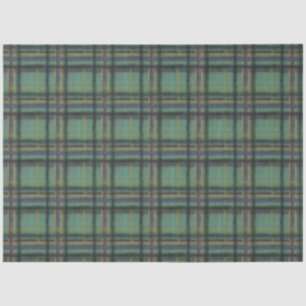 Comfy Cozy Country Style Sage Plaid Charming Tissue Paper