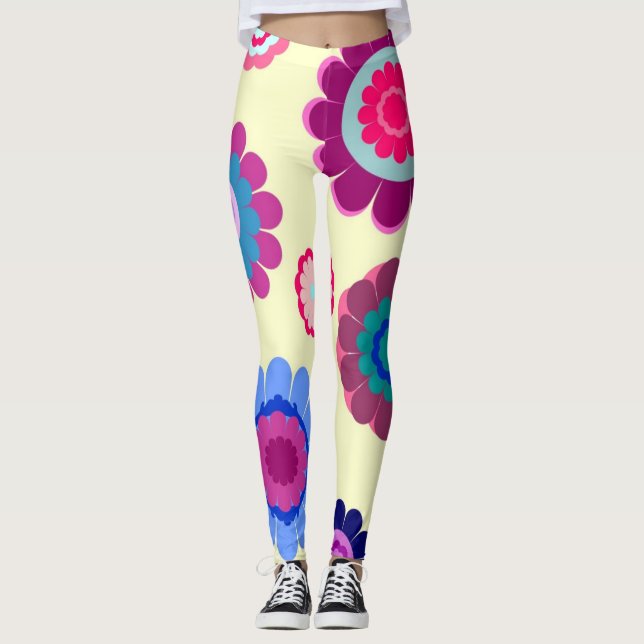 Comfy Hipster Leggings Retro 60s (Devant)