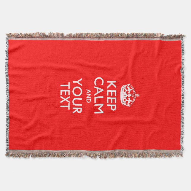 Comfy KEEP CALM AND Your Text for Neat Gift Throw Blanket (Front)