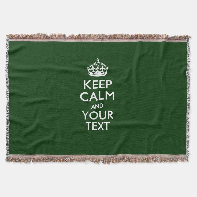 Comfy KEEP CALM AND Your Text for Neat Gift Throw Blanket (Front)
