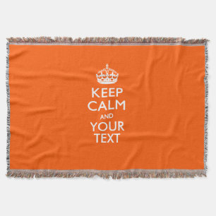 Comfy KEEP CALM AND Your Text for Neat Gift Throw Blanket