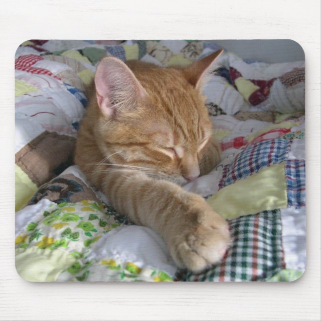 Comfy Quilt Catnap Mousepad (Front)