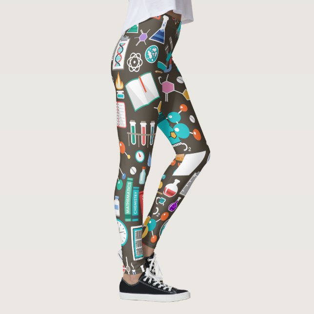 Comfy Science & Chemistry Pattern Leggings (Right)