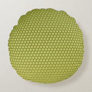 Comic background. Halftone dotted retro pattern wi Round Pillow