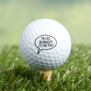 Comic Balloon Golfer Lost Ball