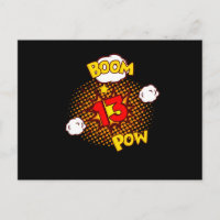 COMIC BIRTHDAY 13 13th Birthday 13 Year old Comic