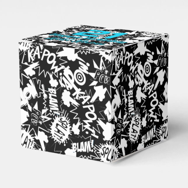 Comic book actions favor box (Front Side)
