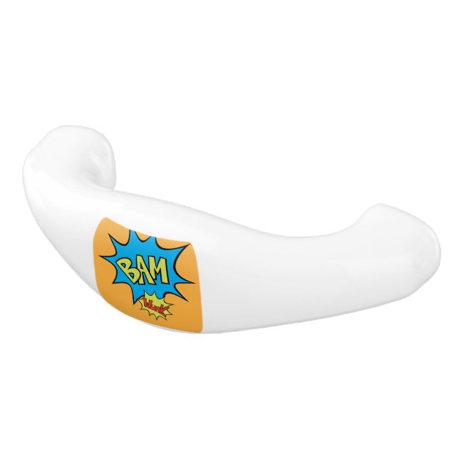 Comic Book "Bam" Balloon Ceramic Drawer Pull (Angled)