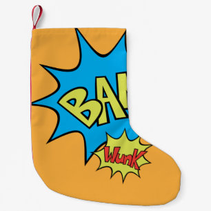 Comic Book "Bam" Balloon Small Christmas Stocking