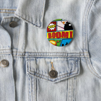 Comic Book cartoon fonts! 2 Inch Round Button