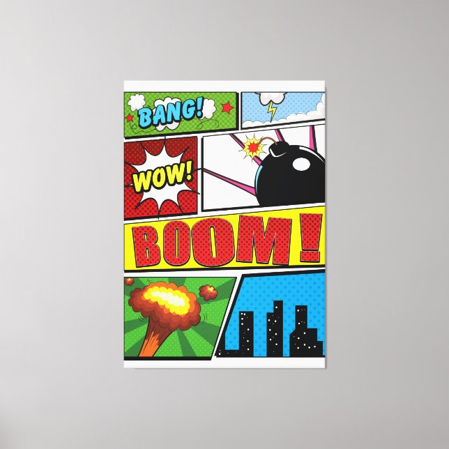 Comic Book cartoon fonts! Canvas Print (Front)