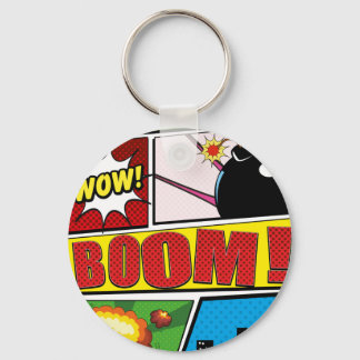 Comic Book cartoon fonts! Keychain