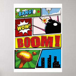 Comic Book cartoon fonts! Poster