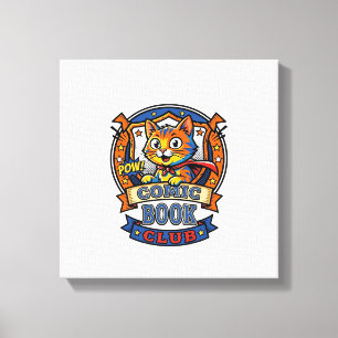 Comic Book Cat Cat Mom Gift Idea - Comic Book Cat Canvas Print