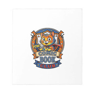 Comic Book Cat Cat Mom Gift Idea - Comic Book Cat Notepad