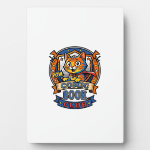 Comic Book Cat Cat Mom Gift Idea - Comic Book Cat Plaque