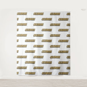 Comic Book Celebrate Pattern White Photo Backdrop Tapestry