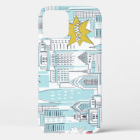 Comic book city: vintage pattern