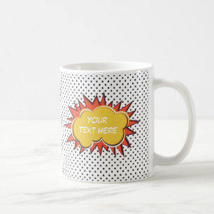 Comic Book Explosion Custom Text Bubble Coffee Mug