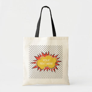 Comic Book Explosion Custom Text Bubble Tote Bag