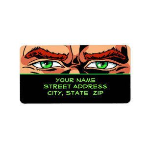Comic Book Eyes Address Labels
