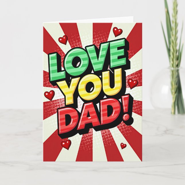 Comic Book Fathers Day Card (Front)