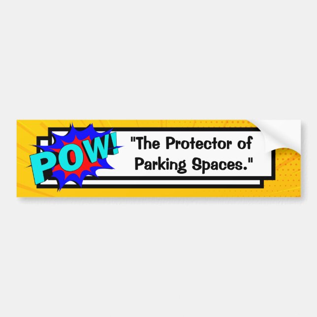 Comic book funny personalized slogan trendy  bumper sticker (Front)