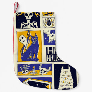 Comic Book Halloween Illustration Small Christmas Stocking