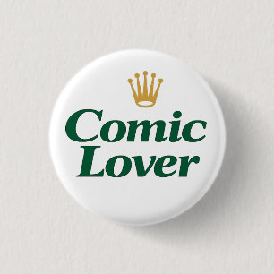 Comic Book Lover Bold Design 1 Inch Round Button