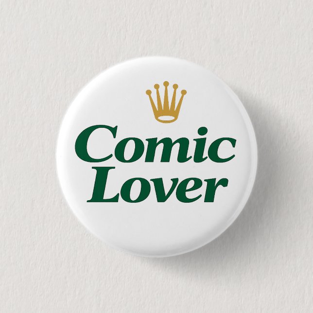 Comic Book Lover Bold Design 1 Inch Round Button (Front)
