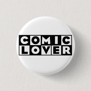 Comic Book Lover Bold Design 1 Inch Round Button