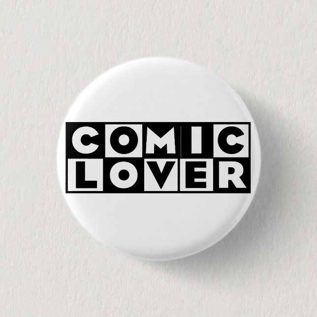 Comic Book Lover Bold Design 1 Inch Round Button (Front)