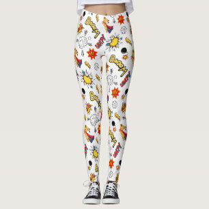 Comic Book Pattern Leggings