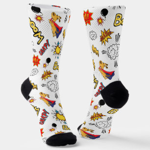 Comic Book Pattern  Socks