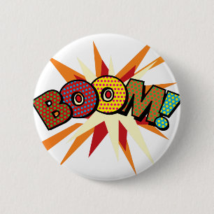 Comic Book Pop Art BOOM! 2 Inch Round Button