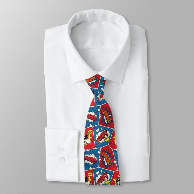 Comic Book Pop Art Neck Tie (Tied)