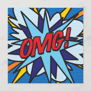 Comic Book Pop Art OMG! invite