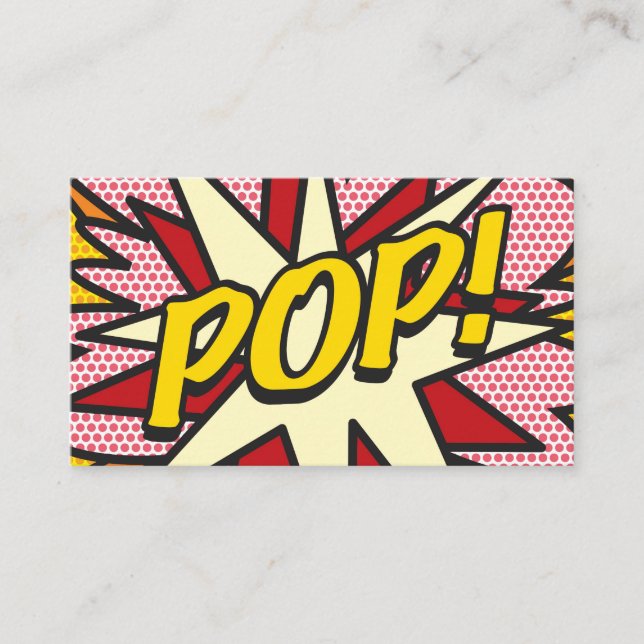 Comic Book Pop Art POP! Business Card (Front)