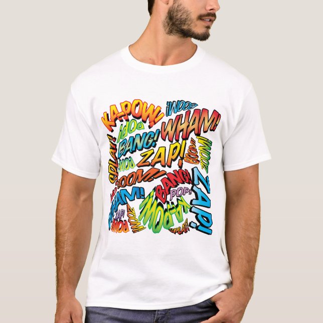 Comic Book Pop Art Sounds T-Shirt (Front)