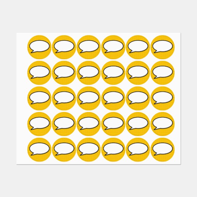 Comic Book Pop Art Speech Bubble (Sheet)