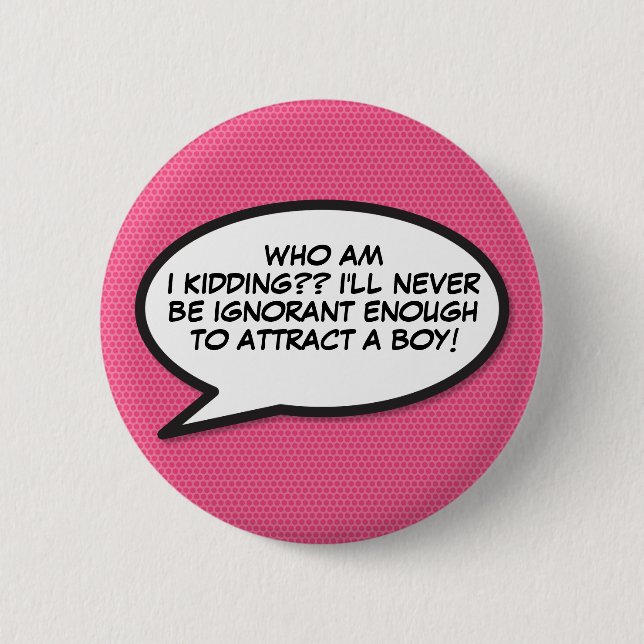 Comic Book Pop Art Speech Bubble 2 Inch Round Button (Front)