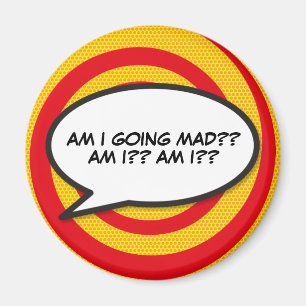Comic Book Pop Art Speech Bubble Magnet