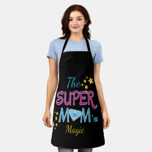 Comic Book Pop Art Superhero Mom Mother's Day Apron