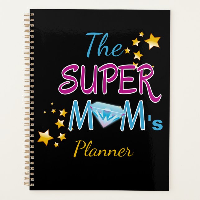 Comic Book Pop Art Superhero Mom Mother's Day Planner (Front)