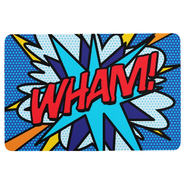 Comic Book Pop Art WHAM! Floor Mat (Front)